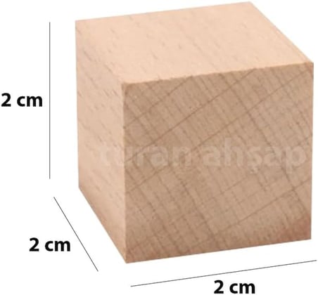 turanahşap(37) turanahşap Ahşap küp 2x2x2 cm 100 adet ham ahşap