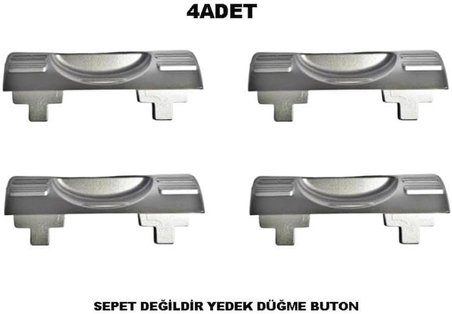 Motek Çamaşır Sepeti Yedek Açma Kapama Buton,Düğme 40LT-80LT 4 Adet