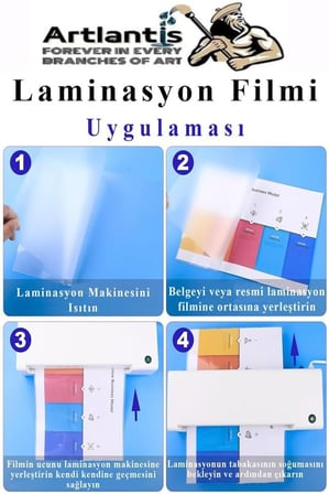 Laminasyon Filmi Parlak A3 20 li 1 Paket 125 Mikron Laminasyon Kaplama Pvc Kaplama Poşeti 20 Adet