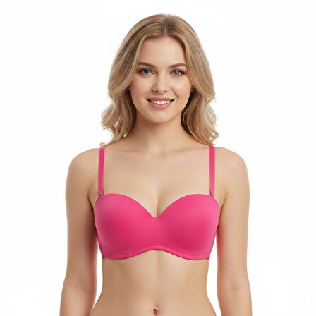 Kadın Straplez Micro Mercan Rengi Sütyen BB2001