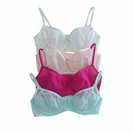 Kadın Tül Transparan Balenli Sütyen BB2055