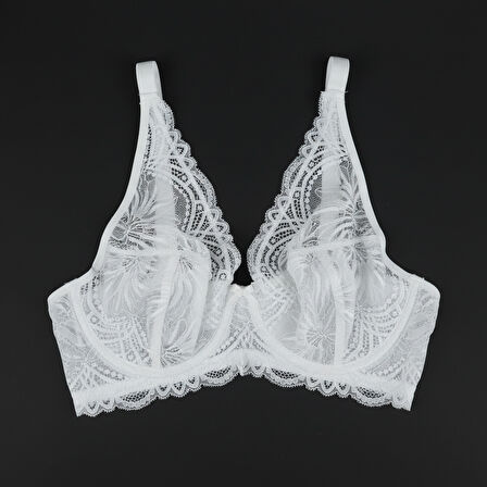 Kadın Dantelli Toparlayacı Beyaz Renk Sütyen BB2022