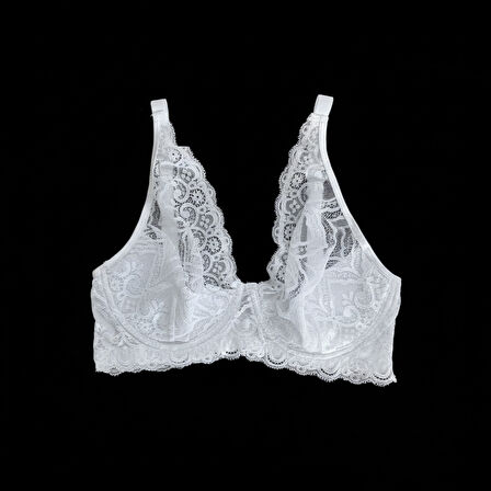 Kadın Dantelli Toparlayacı Beyaz Renk Sütyen BB2022