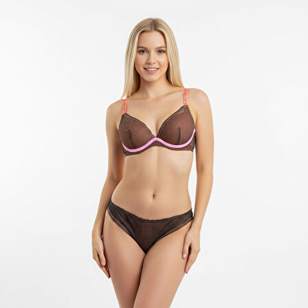 Kadın Dantelli Tüllü 2 li Set BB2085