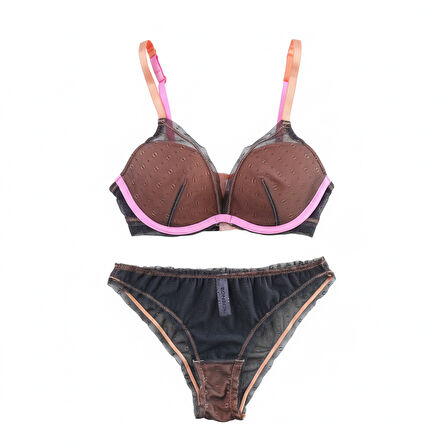 Kadın Dantelli Tüllü 2 li Set BB2085