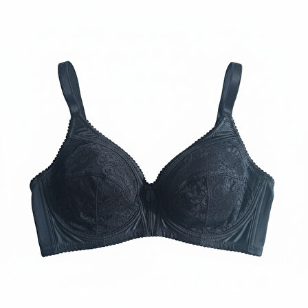 Kadın Minimizer Desteksiz Toparlayacı Balensiz Siyah Renk Sütyen BB2090