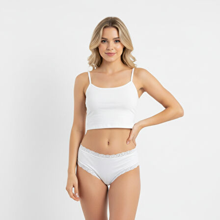 Kadın Pamuklu Süs Dantelli Külot BB2094