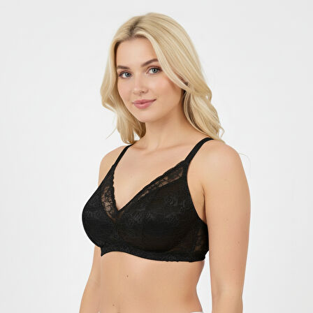 Kadın Tül Dantelli Balensiz Spor Sütyen BB2100