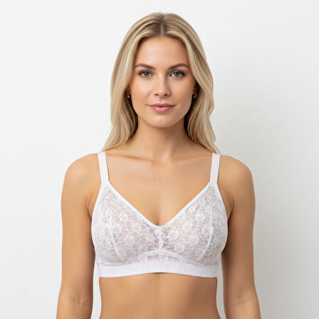 Kadın Tül Dantelli Balensiz Spor Sütyen BB2100
