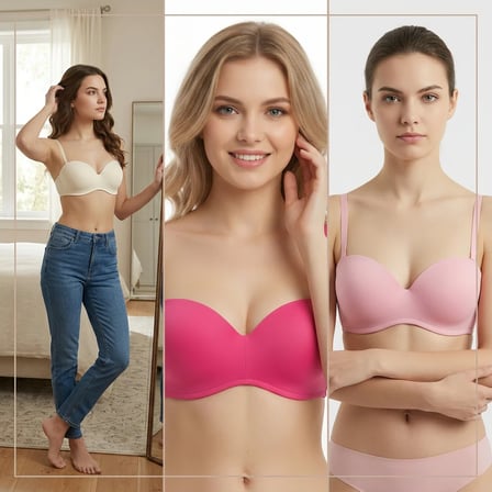 Kadın Straplez 3'lü 3 Renk Sütyen BB2367