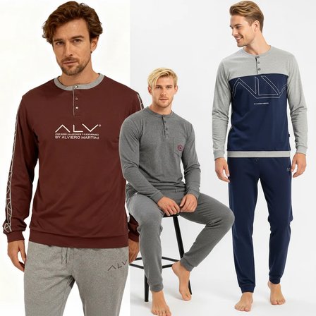 Erkek Pamuklu Bohçalık Ve Çeyizlik 3 Adet 2'li Pijama Takımı BB2234