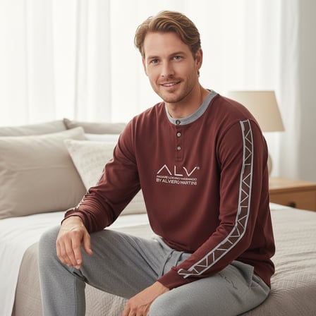 Erkek Pamuklu Bohçalık Ve Çeyizlik 2 Adet 2'li Pijama Takımı BB2223