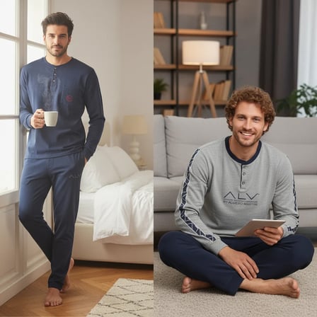 Erkek Pamuklu Bohçalık Ve Çeyizlik 2 Adet 2'li Pijama Takımı BB2477