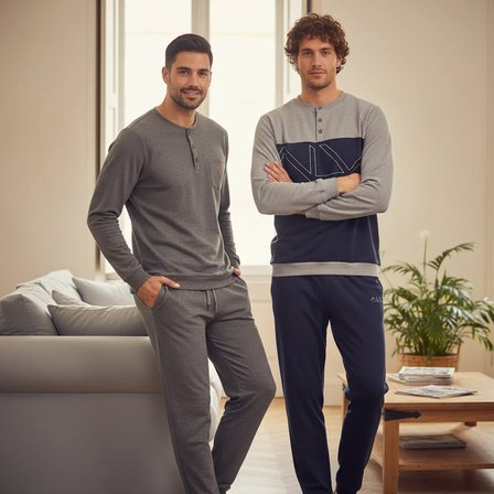 Erkek Pamuklu Bohçalık Ve Çeyizlik 2 Adet 2'li Pijama Takımı BB2478