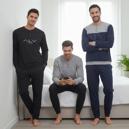 Erkek Pamuklu Bohçalık Ve Çeyizlik 3 Adet 2'li Pijama Takımı BB2481