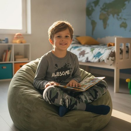 Çocuk Gri Renk Baskılı 2'li Takım CB1033
