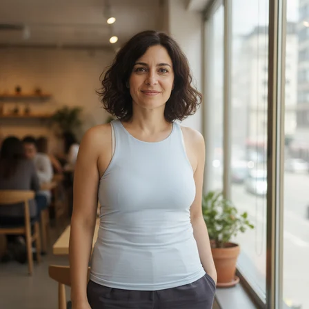 Kadın Basic Kolsuz İçi Yarım Astarlı Tshirt BB2538
