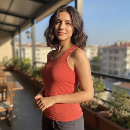 Kadın Basic Kolsuz İçi Yarım Astarlı Tshirt BB2538