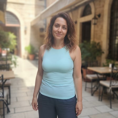 Kadın Basic Kolsuz İçi Yarım Astarlı Tshirt BB2538