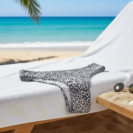Kadın Plaj Giyim Leopar Desenli Yüksek Bel Bikini Alt BB2632