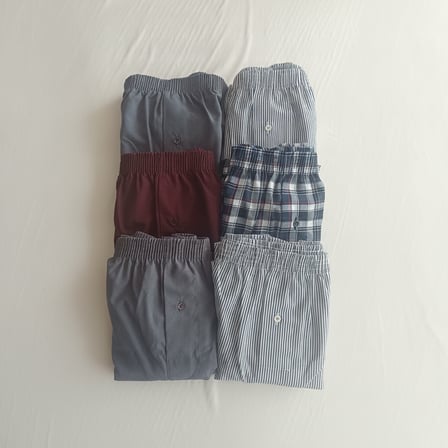 Erkek 6'lı Paket Karışık Renk Dokuma Kumaş Boxer BB2684