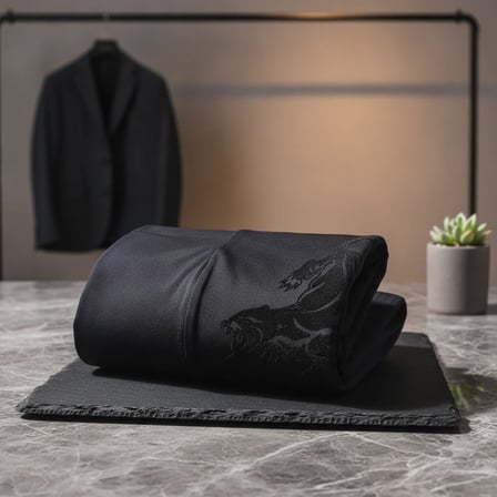 Erkek Flok Panter Baskılı Siyah Renk Boxer Bb2764