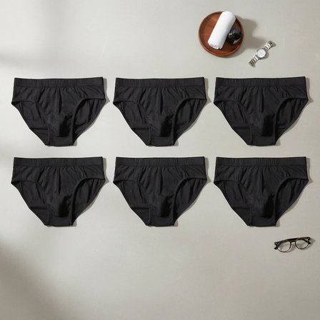 Erkek 6'Lı Paket Siyah Renk Slip Bb2783