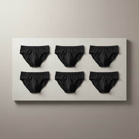Erkek 6'Lı Paket Siyah Renk Slip Bb2783