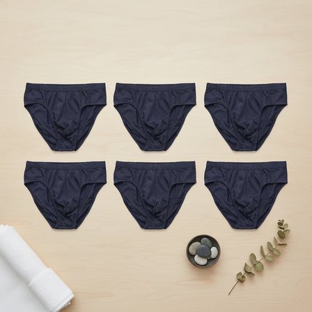 Erkek 6'Lı Paket Lacivert Renk Slip Bb2785