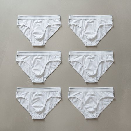 Erkek 6'Lı Paket Beyaz Renk Slip Bb2787