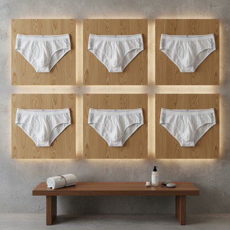 Erkek 6'Lı Paket Beyaz Renk Slip Bb2787