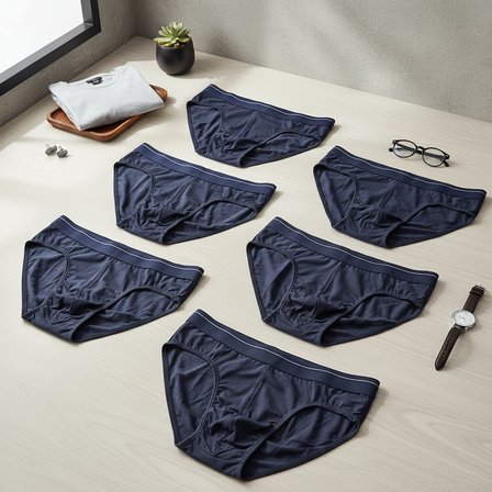 Erkek 6'Lı Paket Lacivert Renk Slip Bb2788