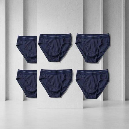 Erkek 6'Lı Paket Lacivert Renk Slip Bb2788