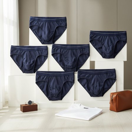 Erkek 6'Lı Paket Lacivert Renk Slip Bb2788