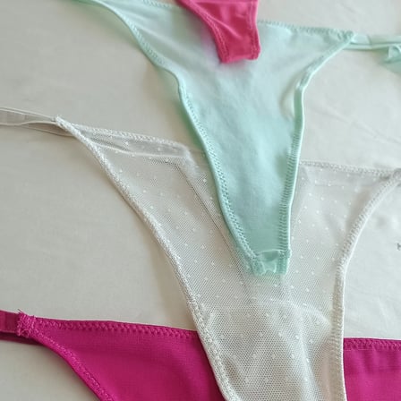 Kadın Çeyizlik Bohçalık Ve Hediyelik 10'lu Paket Sting ve Checky Fuşya Pembe Ekru Yeşil Narçiçeği Renk Külot BB2810