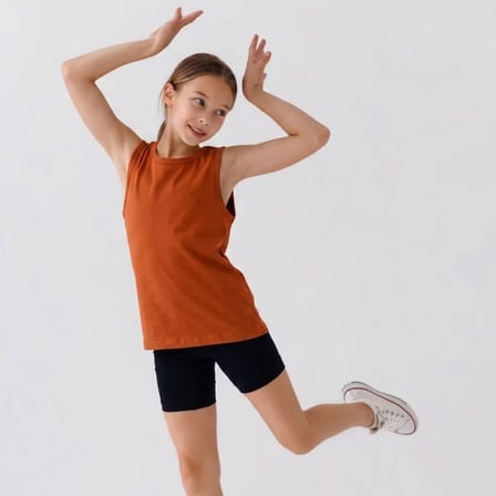 Genç Kadın Basic Kolsuz İçi Yarım Astarlı Tshirt BB2815