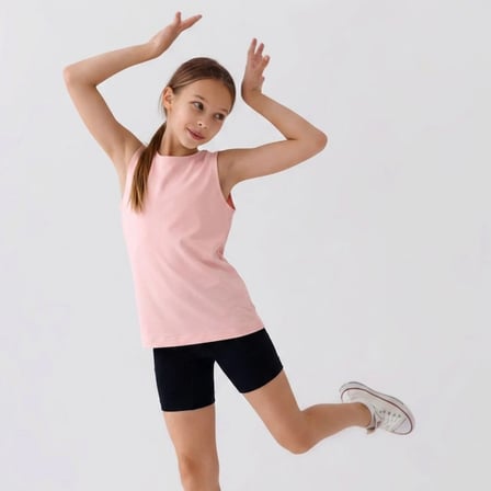 Genç Kadın Basic Kolsuz İçi Yarım Astarlı Tshirt BB2815