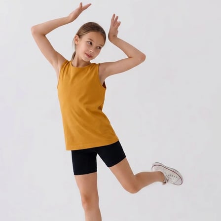 Genç Kadın Basic Kolsuz İçi Yarım Astarlı Tshirt BB2815