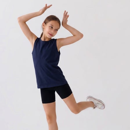 Genç Kadın Basic Kolsuz İçi Yarım Astarlı Tshirt BB2815