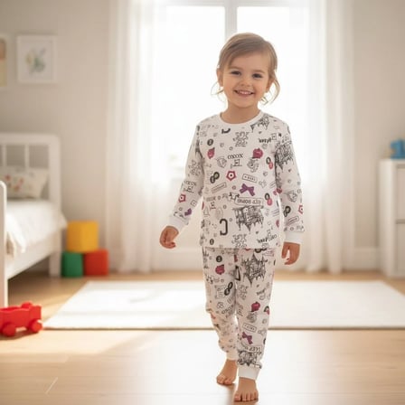 Erkek Çocuk Animals Figür Baskılı Uzun Kollu 2'li Takım CB1074