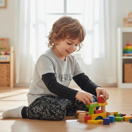 Erkek Çocuk Pamuklu There Are Baskılı Uzun Kollu 2'li Takım CB1105