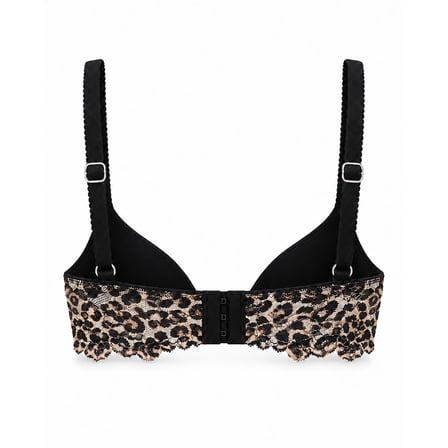 Kadın Tül Dantel Kumaş Siyah Leopar Desen Sütyen ve Dantel String 2'li Takım Bedenler için Ayrı Ayrı Sepete Ekleyiniz BB2846