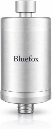 Bluefox Platinum Duş Filtresi, KDF 55 + Aktif Karbon + C Vitamini, Klor ve Ağır Metallerin Azaltılmasına Yardımcı, Saç ve Cilt Dostu, Evrensel 1/2" Uyumlu, Aletsiz Montaj