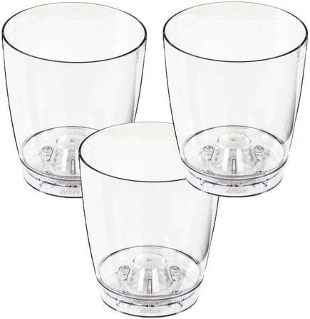 3 Adet Orta Boy 1 Litre Şeffaf Orkide Saksısı N3 En Sağlıklı Bitki Saksısı Ø12-h11 Nature Düz Şeffaf