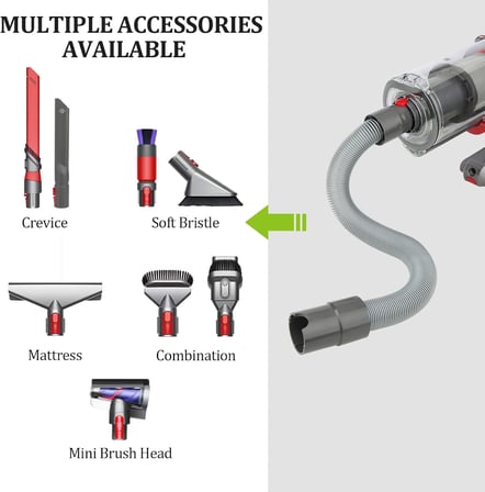 Ninthseason Yedek Streç Hortum Uzatma Aksesuarı Dyson Gen5 G5 V15 V12 V11 V10 V8 V7 SV10 SV11 Elektrikli Süpürge için