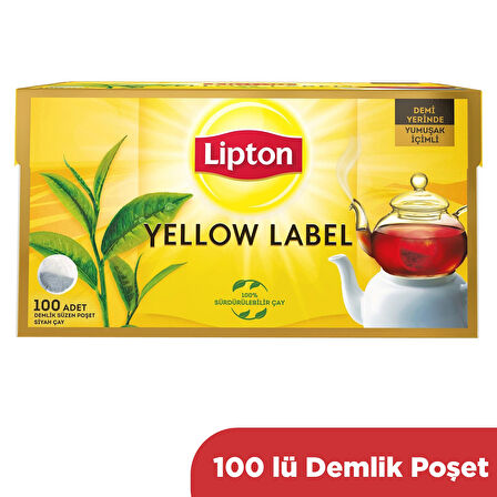 Lipton Yellow Label Demlik Poşet Çay 100'lü x 3 Adet