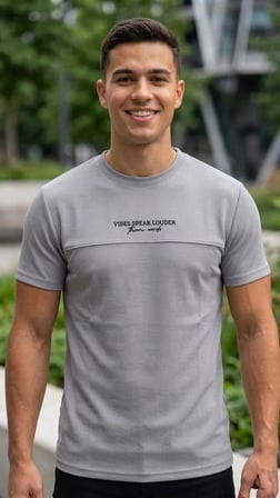 yazı baskılı bisiklet yaka 2 iplik %100 pamuk basic t-shirt