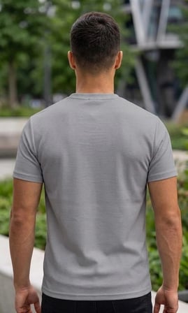 yazı baskılı bisiklet yaka 2 iplik %100 pamuk basic t-shirt