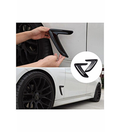 Esnek Tampon Çamurluk Venti Çamurluk Izgara Body Kit Parlak Siyah Piano Black 2x