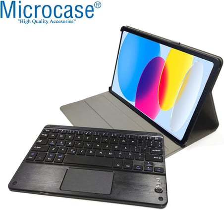 iPad 10.9 2022 (10.Nesil) Bluetooth Touchpad Klavyeli Kılıf-BKK5